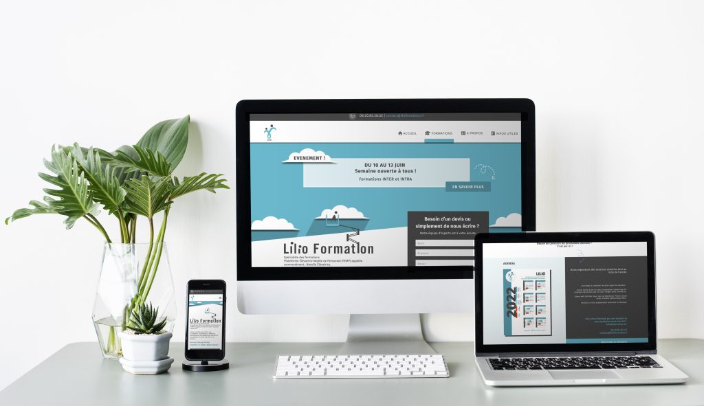 Mockup site web Société Lilio Formation