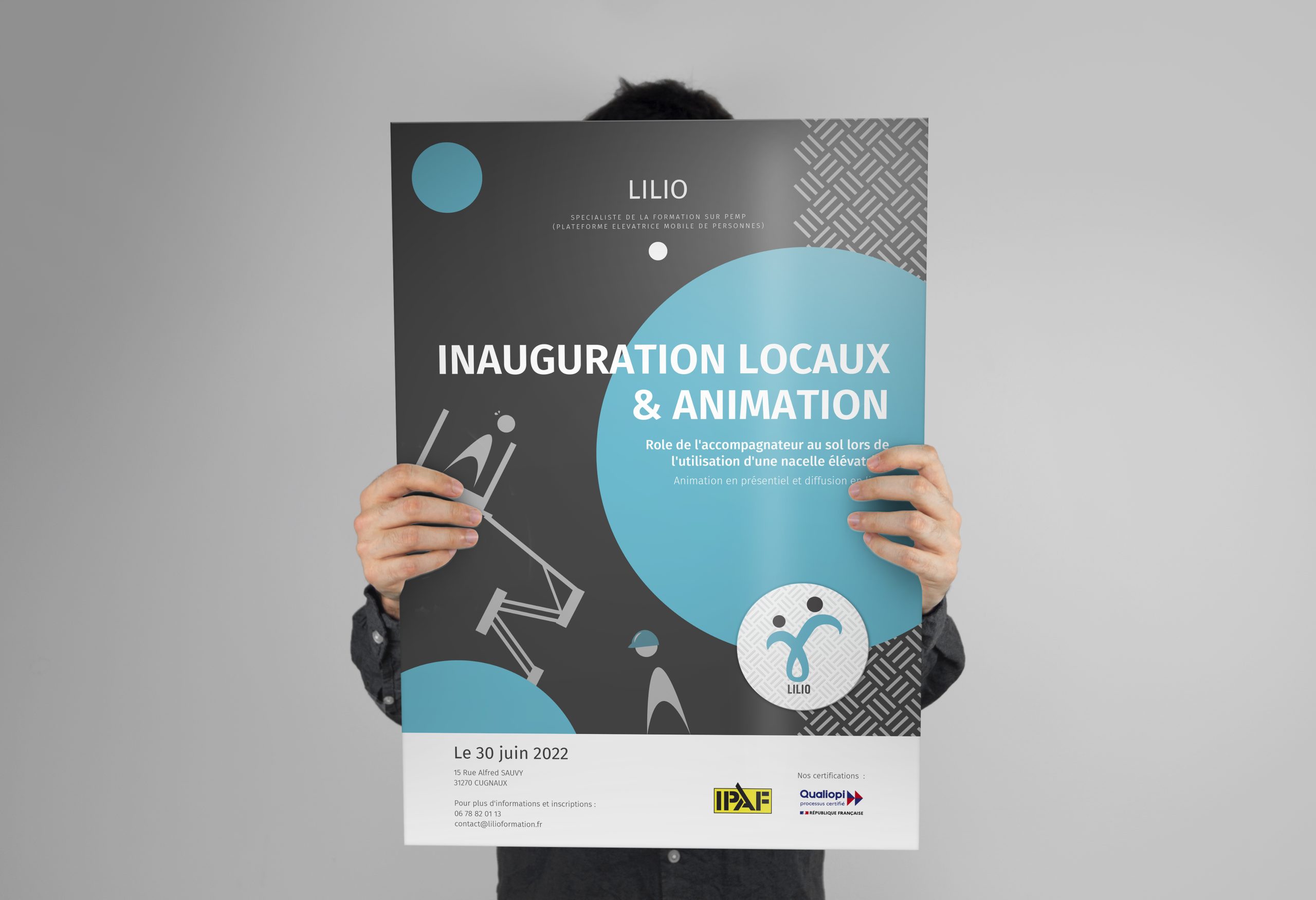 Infographie - Affiche pour inauguration des Locaux - Société Lilio Formation