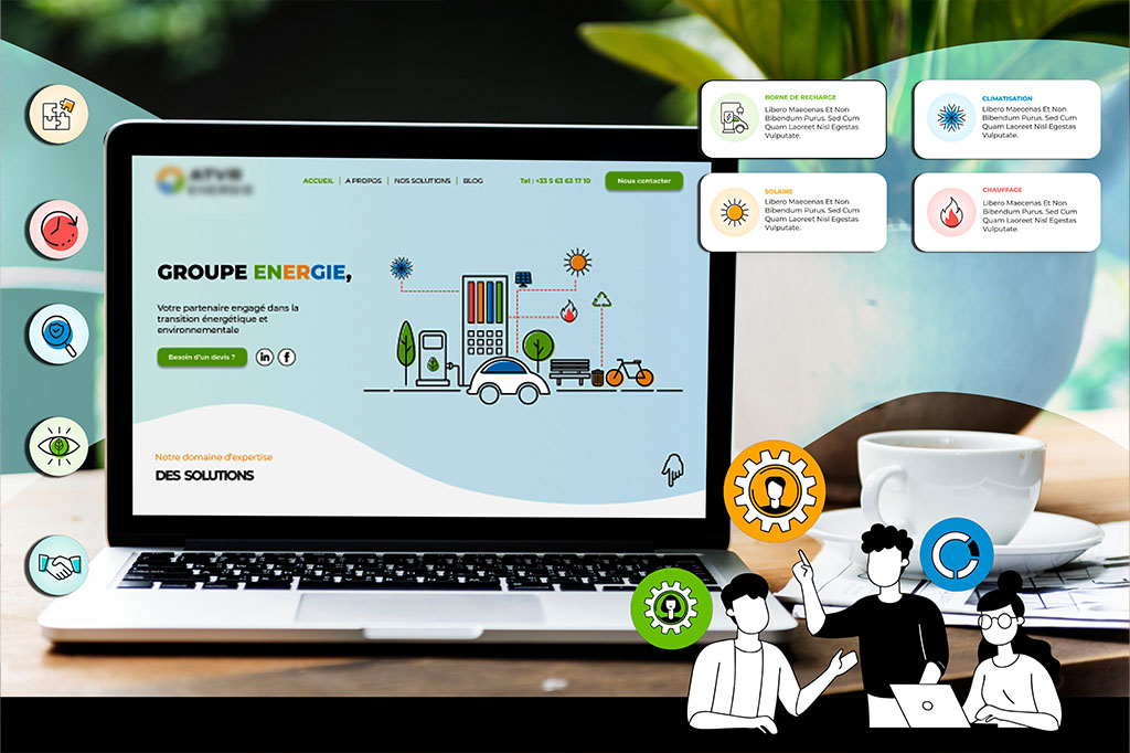 Piste graphique pour refonte du site web du groupe ATVR Energie
