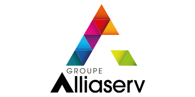 Logo Groupe Alliaserv - Communication design interfaces mdezign