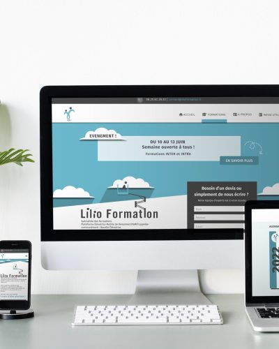 Mockup site web Société Lilio Formation